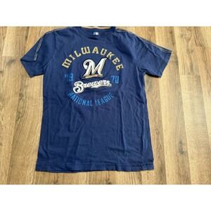 Genuine Merchandise Shirts Women's Size Medium Blue NBA Milwaukee Brewers Casual